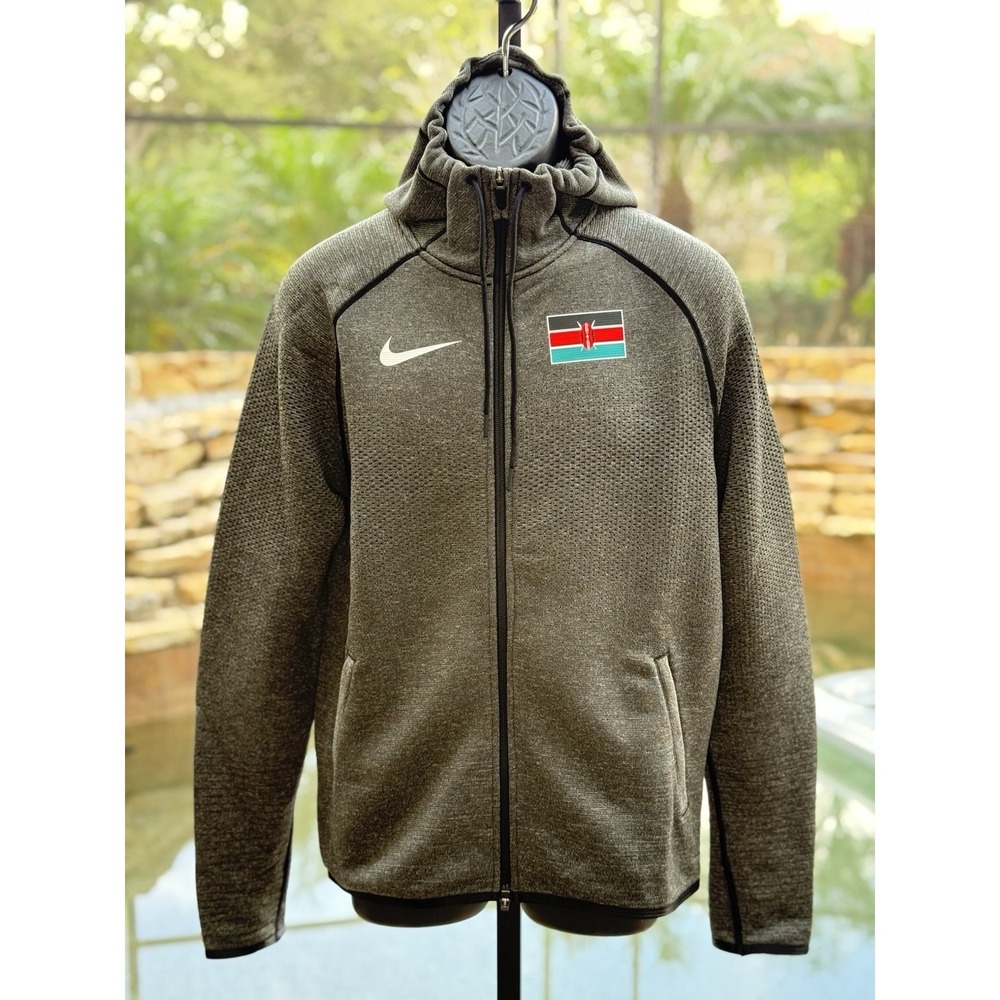NIKE Pro Elite Kenya Team Track Jacket Men's 3XL Gray Track Training Elite